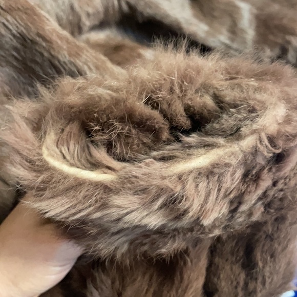 coney rabbit real fur jacket coat small size 12 - Picture 8 of 9